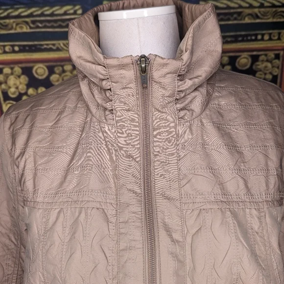 600West Tan Zip Up Jacket Size Large - Picture 5 of 9